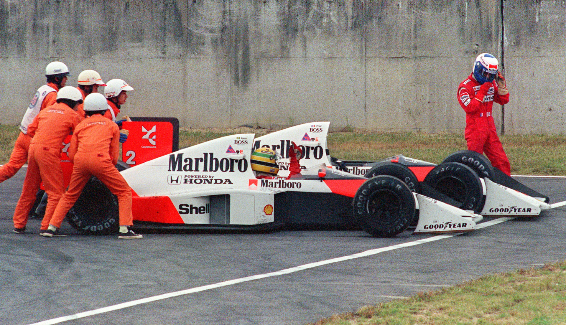 <p>During the penultimate race of the 1989 season at Suzuka in Japan, which Senna had to win in order to retain his title, Prost provoked a collision that sent both men sliding to a standstill. While the Frenchman decided to abandon the race, Senna urged marshals for a push-start, which he received. The Brazilian went on to win the race, only to be disqualified, thus handing the championship to his rival.</p><p>You may also like:<a href="https://www.starsinsider.com/n/422473?utm_source=msn.com&utm_medium=display&utm_campaign=referral_description&utm_content=703485en-us"> Must-try street food for travelers</a></p>