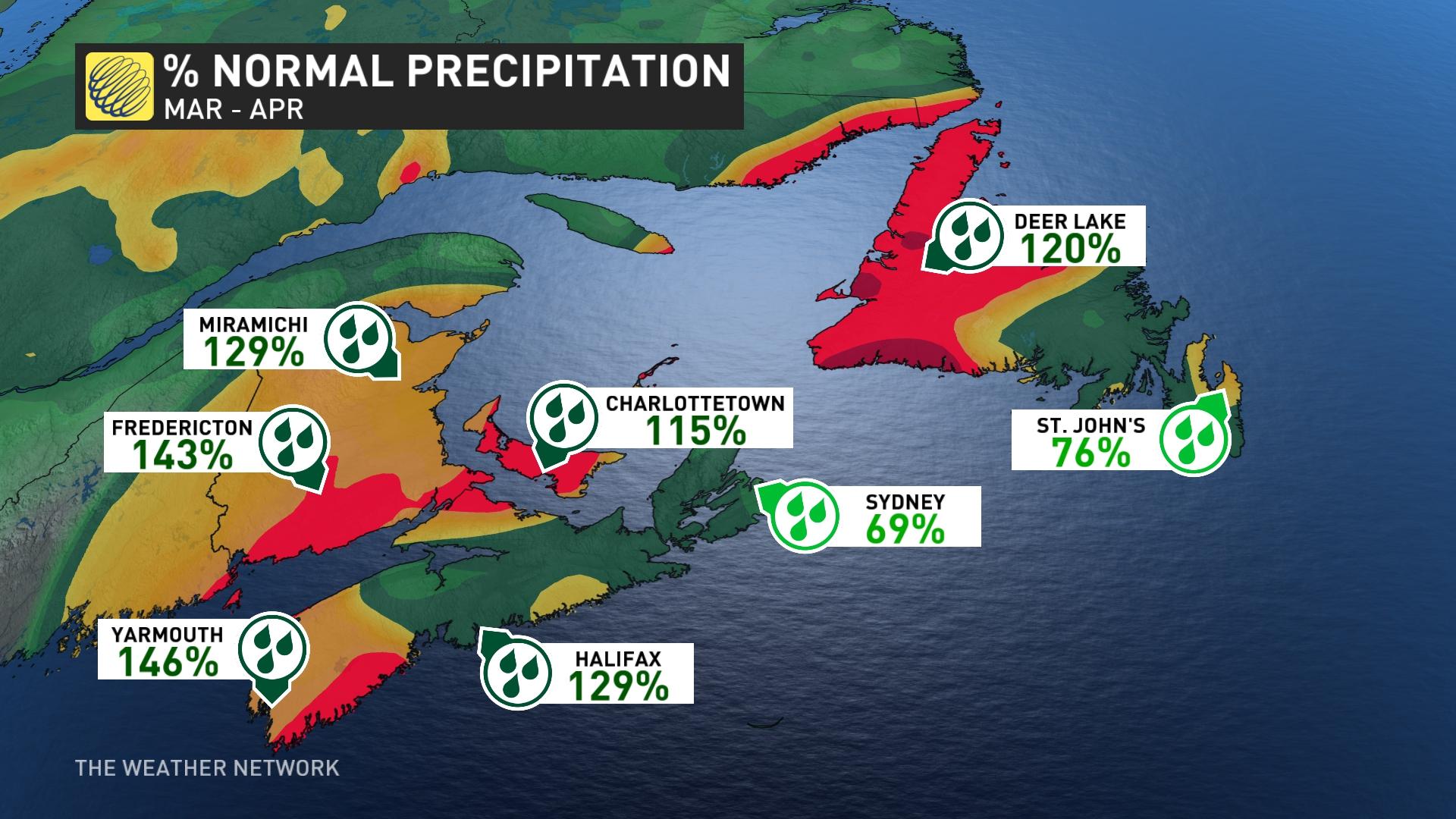 a very soggy pattern is finally set to break for eastern canada