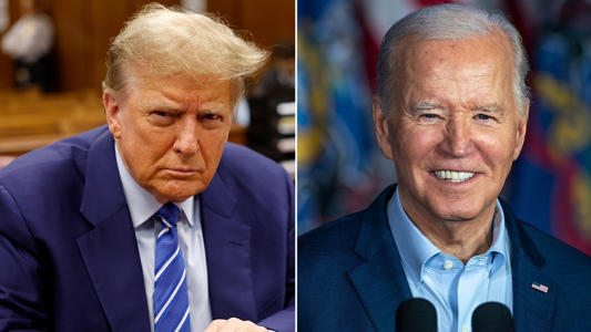 Biden campaigns in Pennsylvania while Trump attends court in New York<br><br>