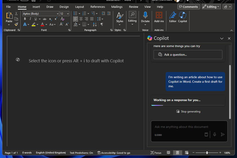 How to Use Copilot In Word