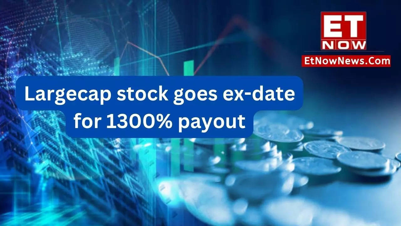 rs 26 dividend share: largecap stock goes ex-date for 1300% payout; check record date
