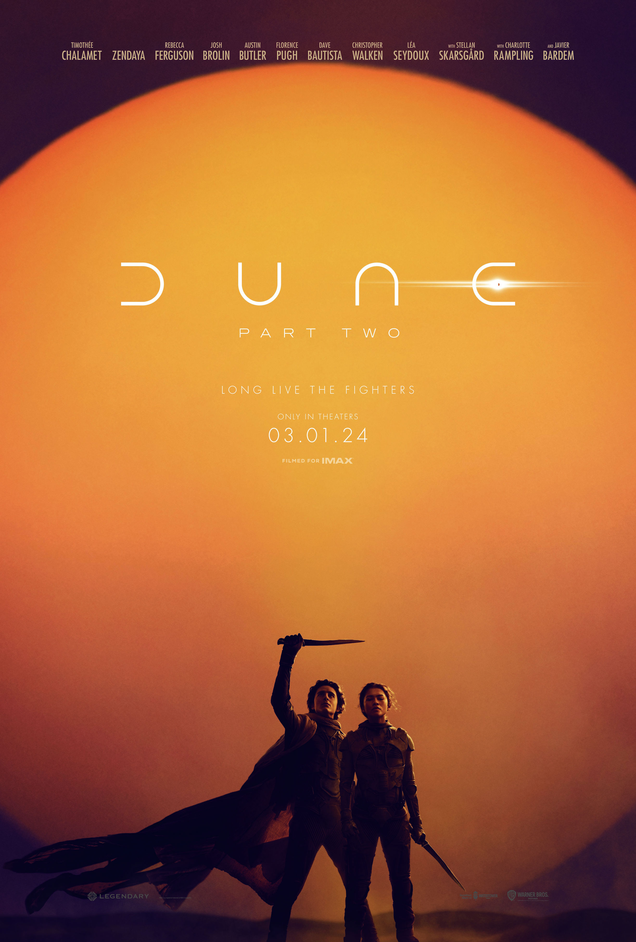 <p>No surprise here! "Dune: Part Two" isn't just one of the best films of the year, the rare case of a sequel that's better than its predecessor or one of the best sci-fi films to grace the silver screen. It's one of the best films ever, period. It banked more than $685M at the box office and scored a 93% fresh rating with critics on Rotten Tomatoes. A third installment in the Timothee Chalamet and <a href="https://www.wonderwall.com/celebrity/profiles/overview/zendaya-1555.article">Zendaya</a>-led sci-fi series is currently in the works. And we can't wait!</p>