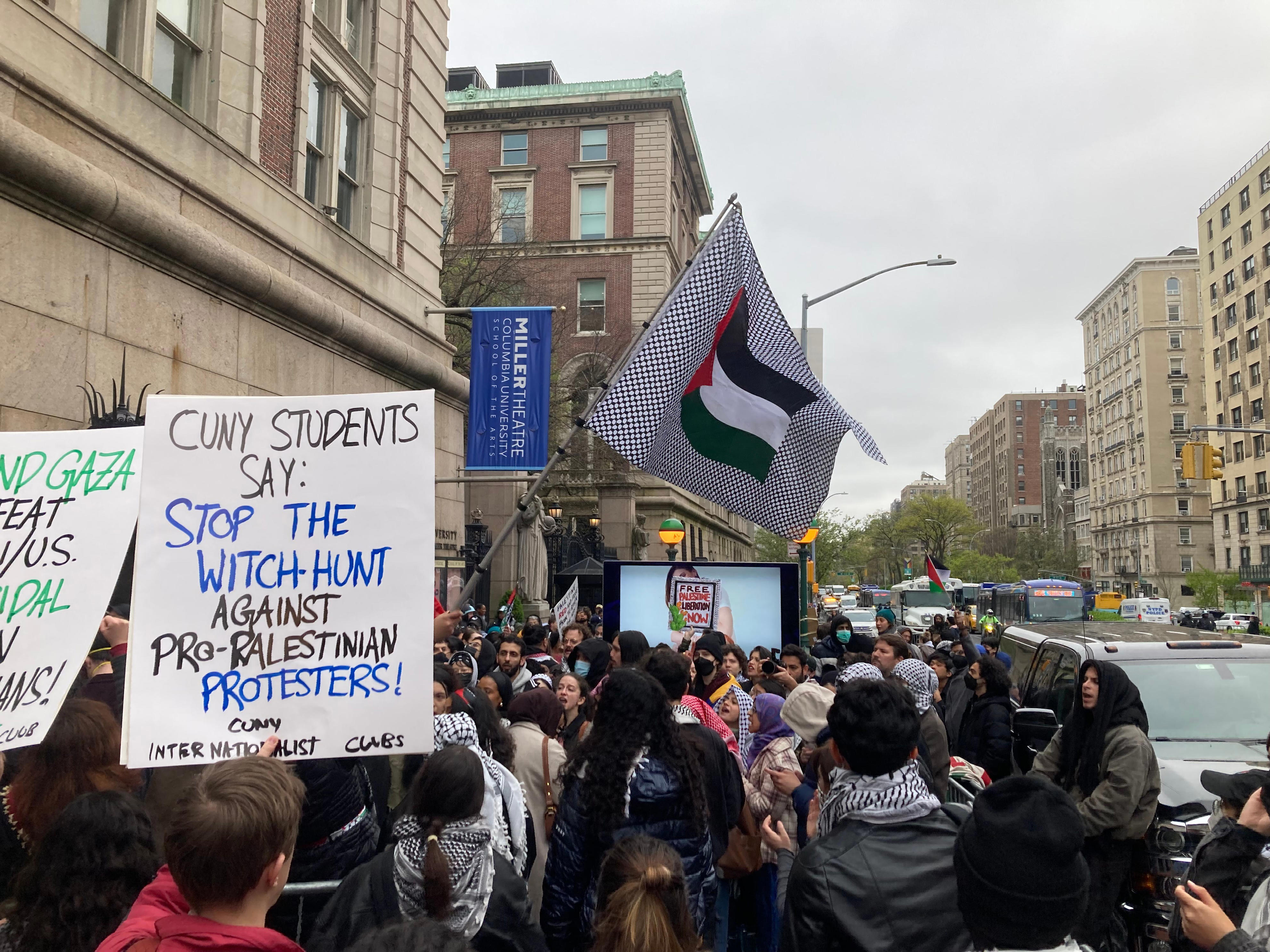 nypd arrests over 100 at pro-palestinian protest at columbia university