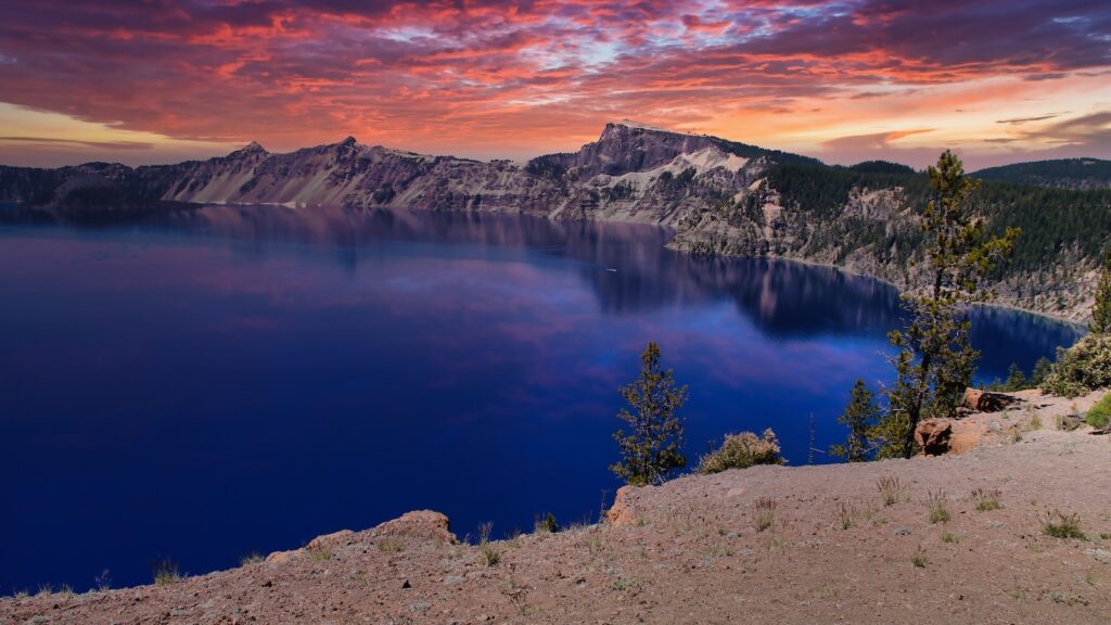 <p>The road circling the rim above the lake allows visitors to take in the lake from every angle and capture stunning sunrises and sunsets. There are also various peaks around the lake that allow for unique vantage points, so long as you’re willing to hike a little to reach them!</p>
