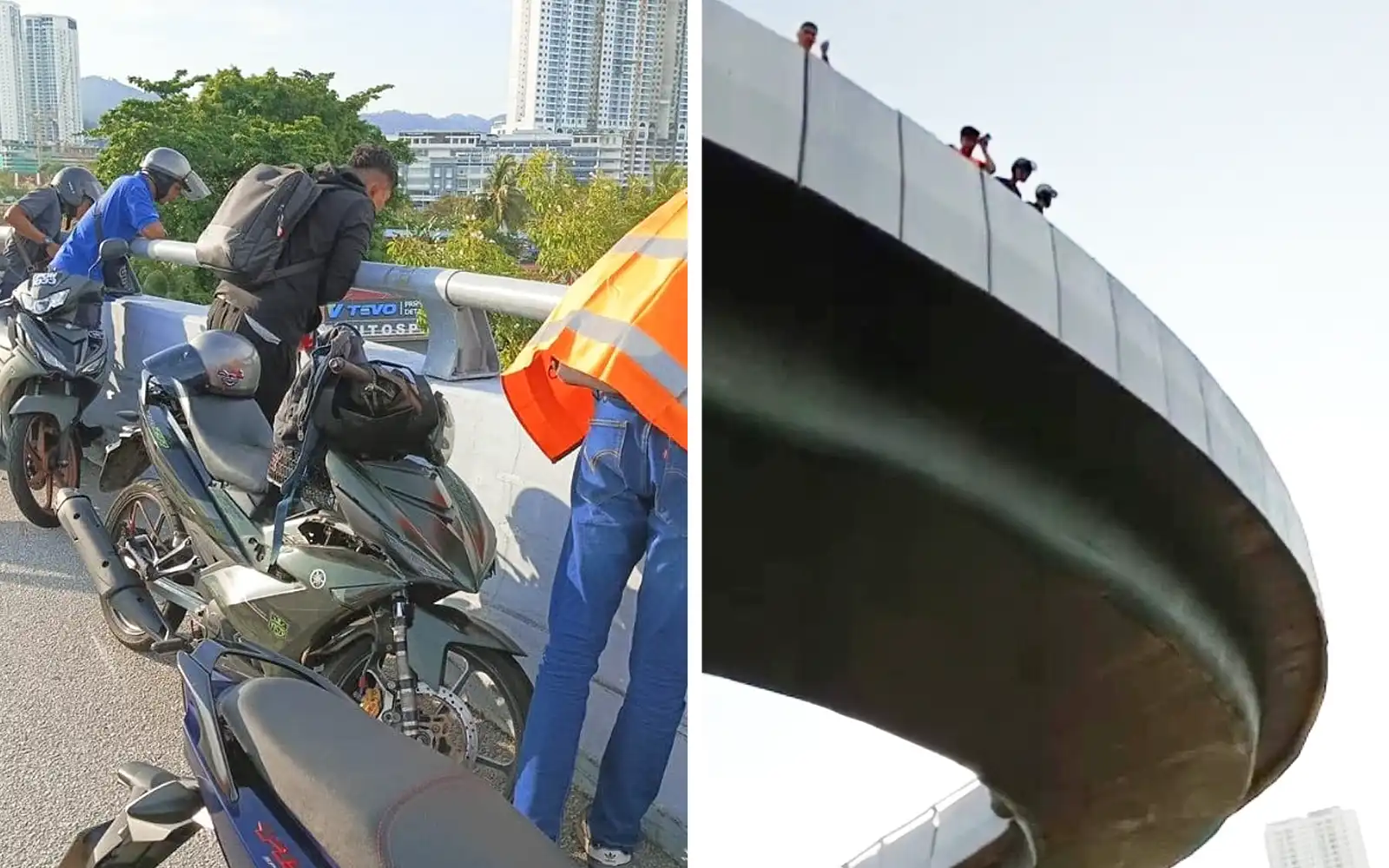 motorcyclist dies after flung off penang flyover