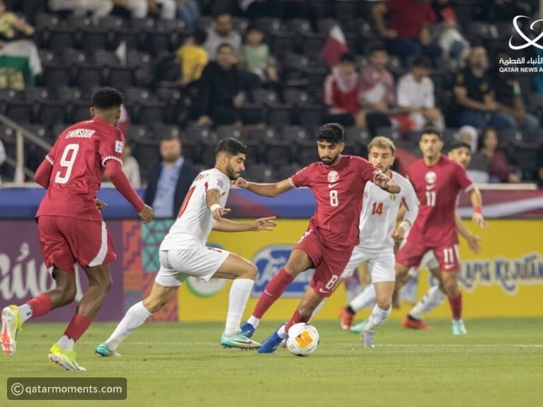 qatar qualifies afc u23 quarter-finals after beating jordan