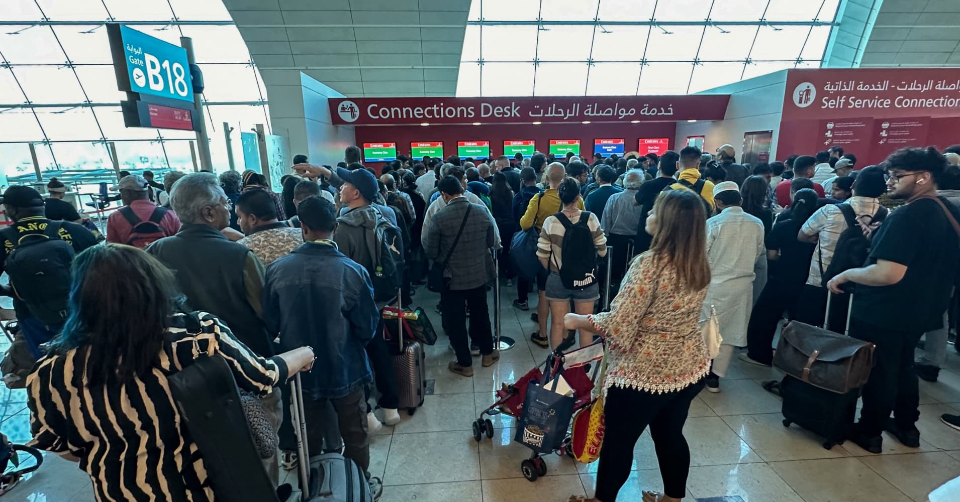'we've never seen anything like this': dubai airports ceo expects normal service within 24 hours after flood chaos