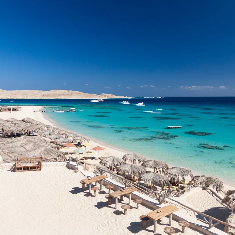 If you're looking for an affordable relaxing beach resort then Hurghada is one of the best options and is also the 5<sup>th</sup> cheapest travel destination right now.   Hurghada is a busy resort town on Egypt's Red Sea Coast and is best known for its abundance of all-inclusive hotels, as well as for the quality of the diving and snorkeling. Above the water, enthusiasts travel from all over the world for the windsurfing here.   Usually, these activities don't come cheap, but the average cost of attractions in Hurghada is just $55 and you can grab a drink for just over a dollar.   Accommodation is a little pricier, at $95 per night, but the quality of the accommodation here is high.