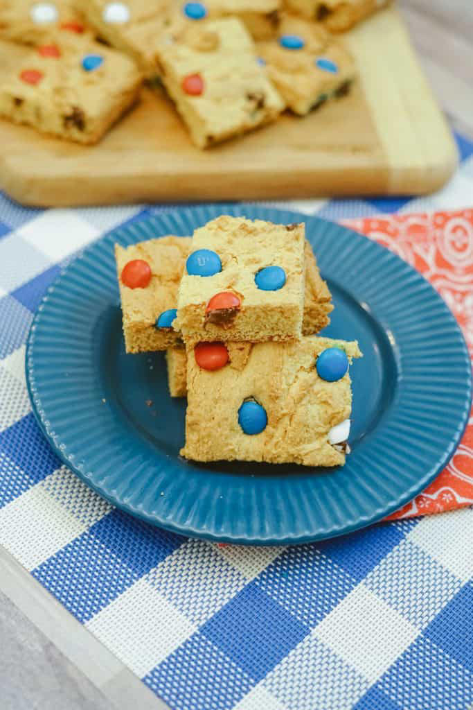 Patriotic Cake Mix Cookie Bars