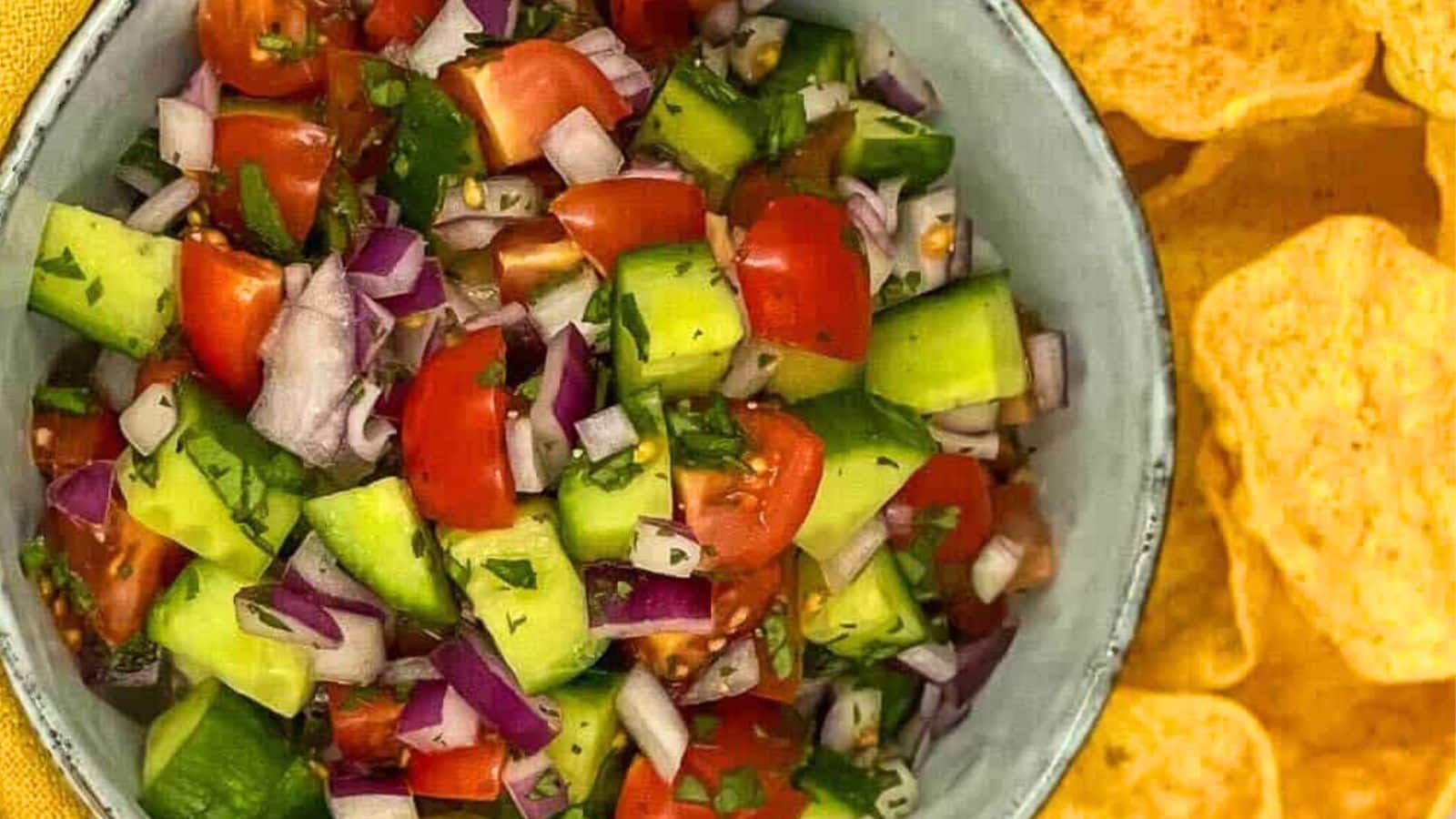 <p>Nothing screams fresh like a Tomato, Cucumber, and Onion Salad! It’s like having your very own mini garden right on your plate. Best of all, it’s an easy-peasy recipe, ready to refresh your meals in a flash!<br><strong>Get the Recipe: </strong><a href="https://www.splashoftaste.com/tomato-onion-and-cucumber-salad/?utm_source=msn&utm_medium=page&utm_campaign=msn">Tomato, Cucumber, and Onion Salad</a></p>