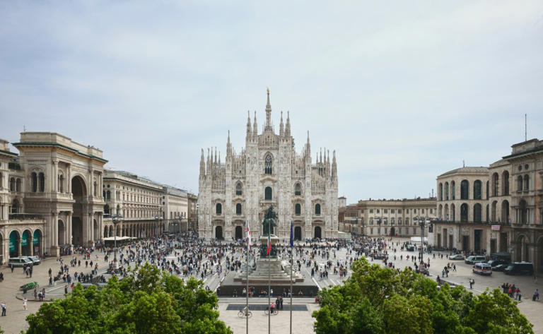 Zegna Unveils Flowerbeds for Milan's Piazza Duomo Inspired by a Painting