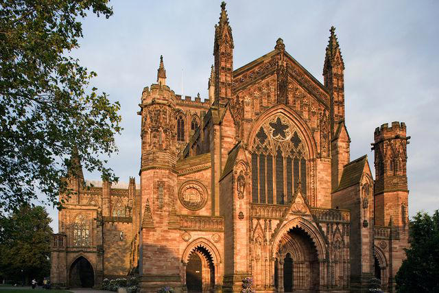 DeAgostini/Getty Hereford Cathedral, where Prince William attended a memorial service on April 19, 2024