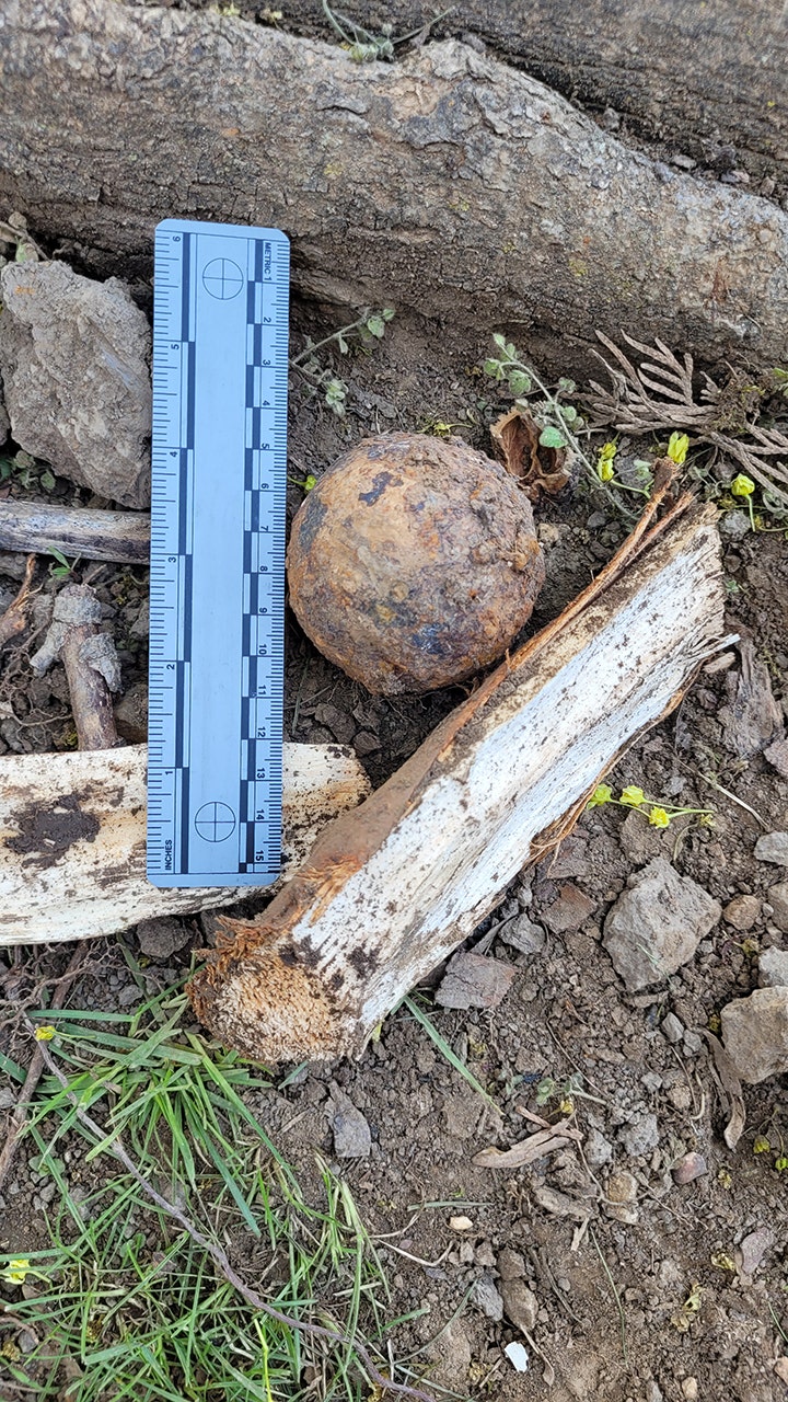 civil war-era cannonball found in backyard of virginia home: 'could still be a live ordnance'