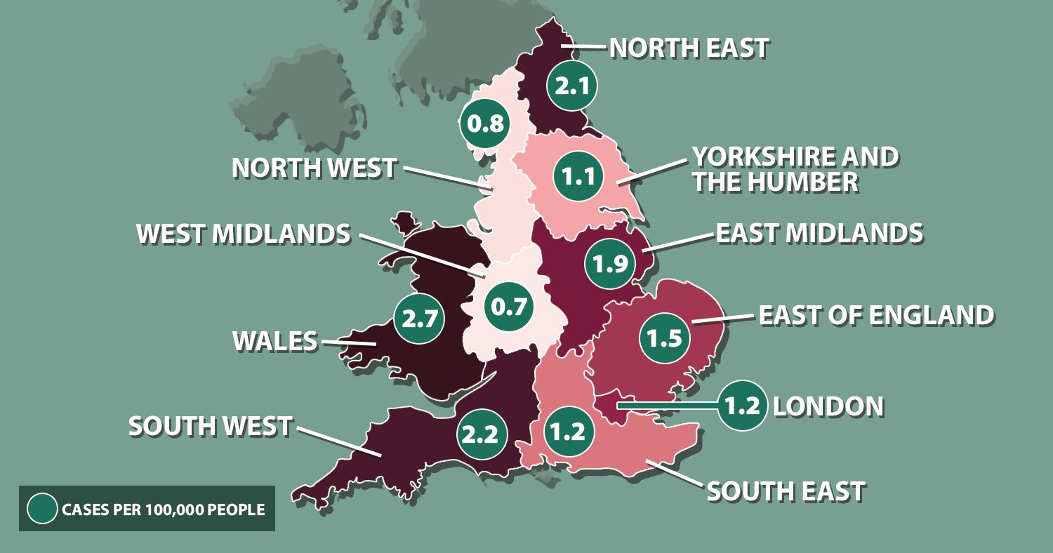 map shows '100-day cough' hotspots as uk cases surge 40% in a week