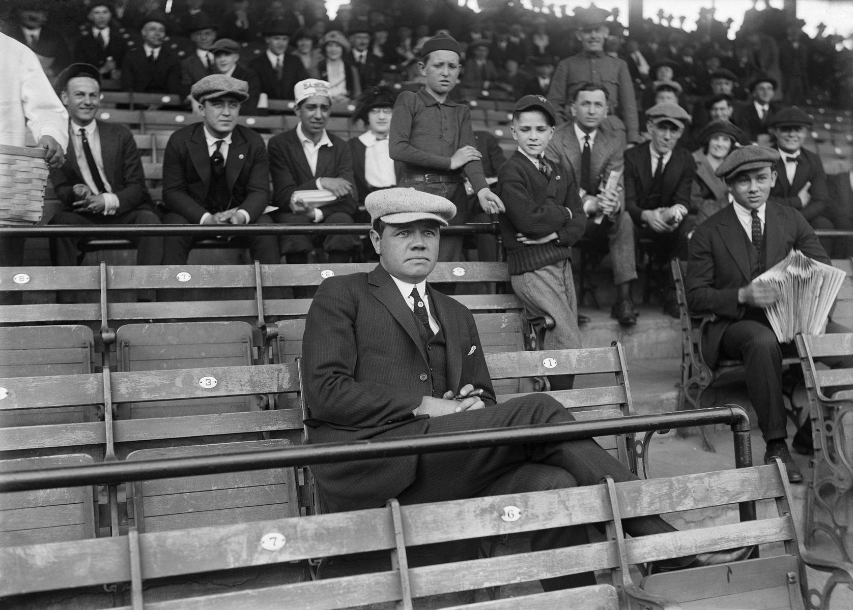 <p>In 1922, <a href="https://calltothepen.com/2011/12/18/baseball-history-babe-ruths-1921-suspension/">Babe Ruth</a> of the New York Yankees was suspended three times, once for barnstorming—participating in exhibition games for money—and twice more for “arguing and throwing dirt on an umpire [and] then cursing at another.”</p>