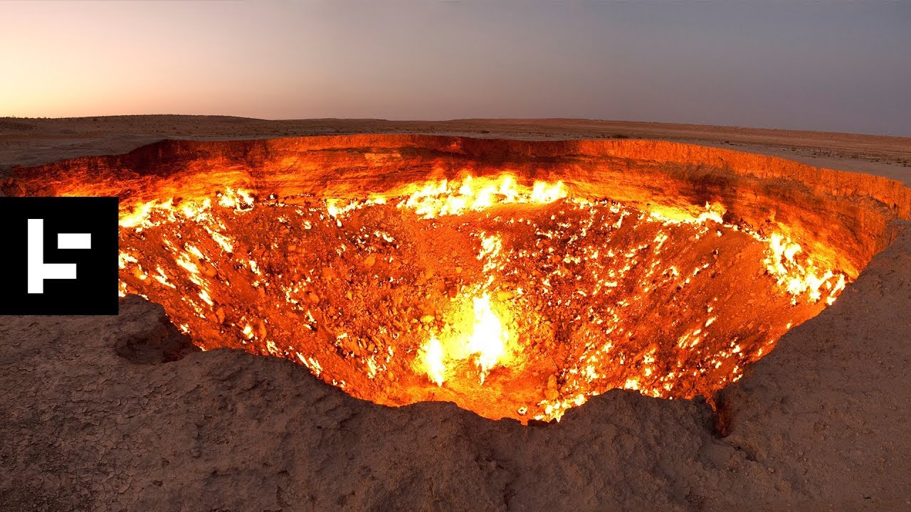 A burning crater that has raged nonstop for nearly 50 years