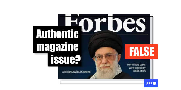 Forbes cover honoring Iranian leader is fake<br><br>