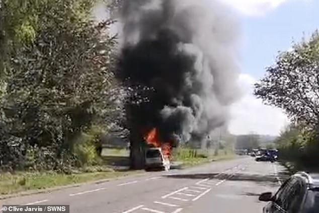 hero, 38, drags elderly couple out of burning car before it exploded