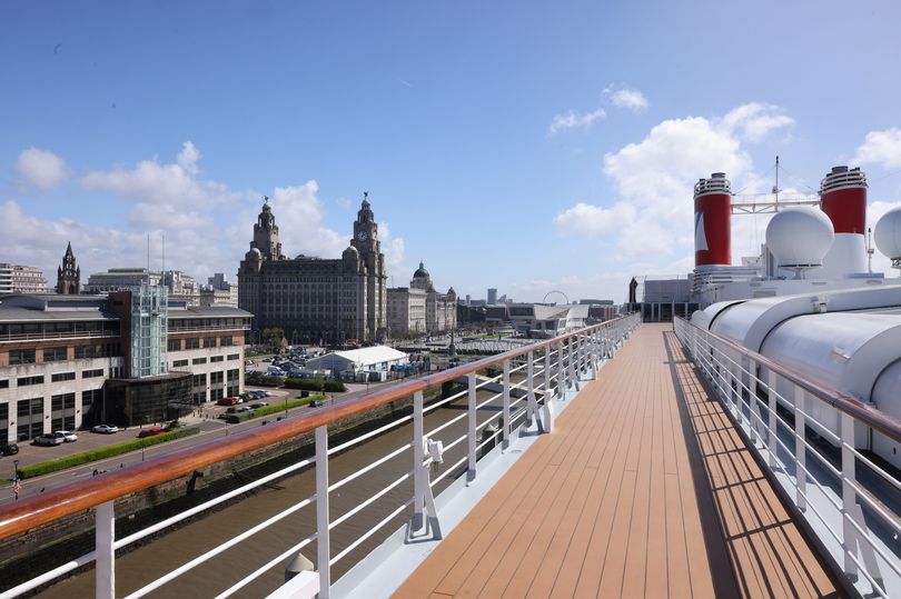 View of Liverpool's Three Graces from the Bolette
