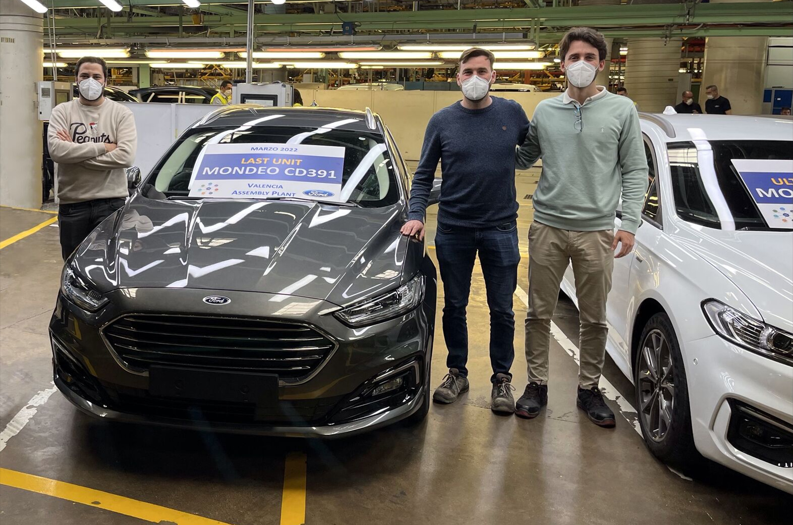<p>The final Mondeo rolled off the line in Valencia on Monday 4<sup>th</sup> April 2022. Ford production engineer Federico Ertl posted a picture on LinkedIn (above), with a message in Spanish, translated as: “Yesterday we said farewell to the Ford Mondeo.  The truth is that it is very sad to think that these have been the last two vehicles produced and that I will no longer see them at the plant. And if I feel sorry for myself, I can't even imagine what it’s like for those who saw it born!”</p><p>Around <strong>5 million </strong>Mondeos were sold in Europe in total since launch. The Spanish factory continues to build cars like the Kuga SUV. But this isn’t quite the end of the Ford saloon story…</p>