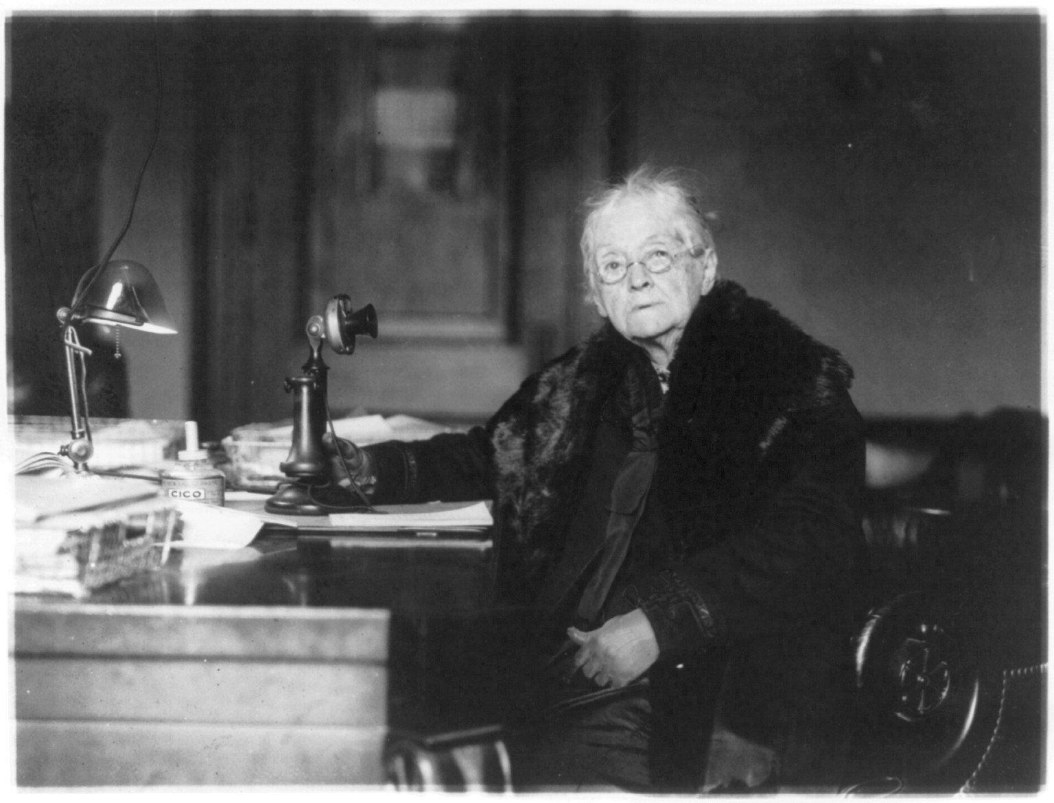 <p><a href="https://www.senate.gov/senators/FeaturedBios/Featured_Bio_Felton.htm">Rebecca Latimer Felton</a> of Georgia was the first female United States senator. On October 3, 1922, Felton (age 87) was appointed to fill a vacancy. During her long career, Felton worked in politics and journalism and fought for women’s suffrage and equality. A stain on her record, she was also an “outspoken white supremacist and advocate of segregation.”</p>