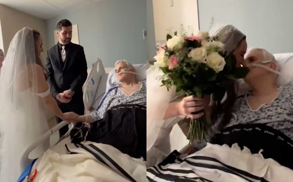 mujer se casa en hospital junto a la cama de su padre, muere dos días después