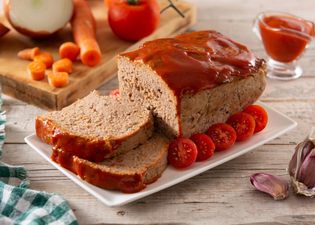 <p>It's comparable to a hamburger or meatball, but meatloaf is really its own thing. There are many iterations of a classic American meatloaf recipe, dating back to the <a href="https://www.bonappetit.com/story/history-of-meatloaf">late 1800s</a>, but it will often be served alongside some ketchup and mashed potatoes.</p>