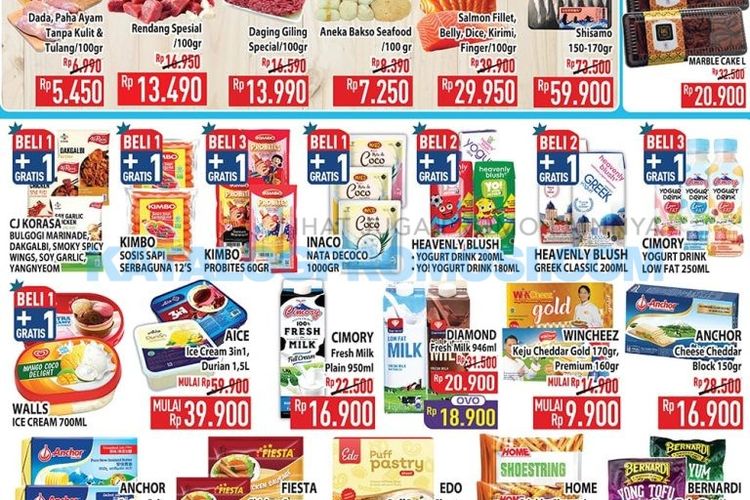 intip katalog promo hypermart 20 april 2024 ada beli 1 gratis 1 ice cream, yoghurt, susu dan sosis