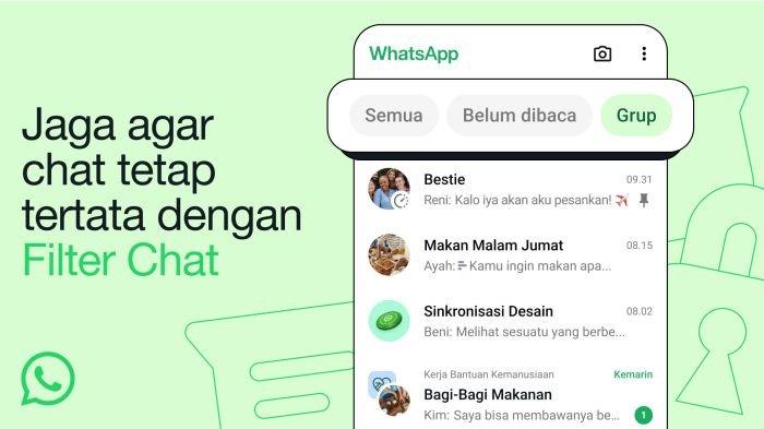 android, fitur baru whatsapp dirilis,filter chat untuk mencari pesan dengan lebih mudah dan cepat