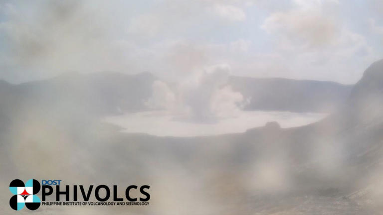 PHIVOLCS reports phreatic eruptions at Taal Volcano