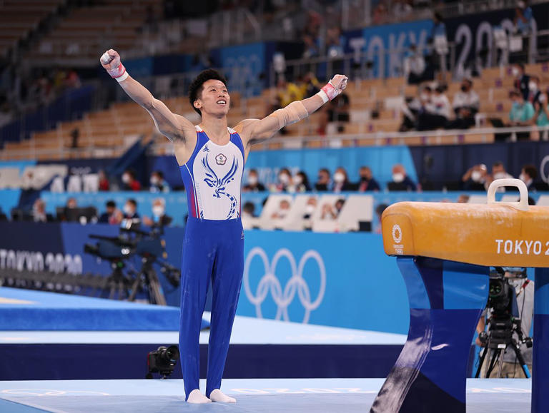 李智凱在體操世界盃卡達杜哈站男子鞍馬決賽屈居亞軍，無緣提前取得奧運資格。（圖：體育署）