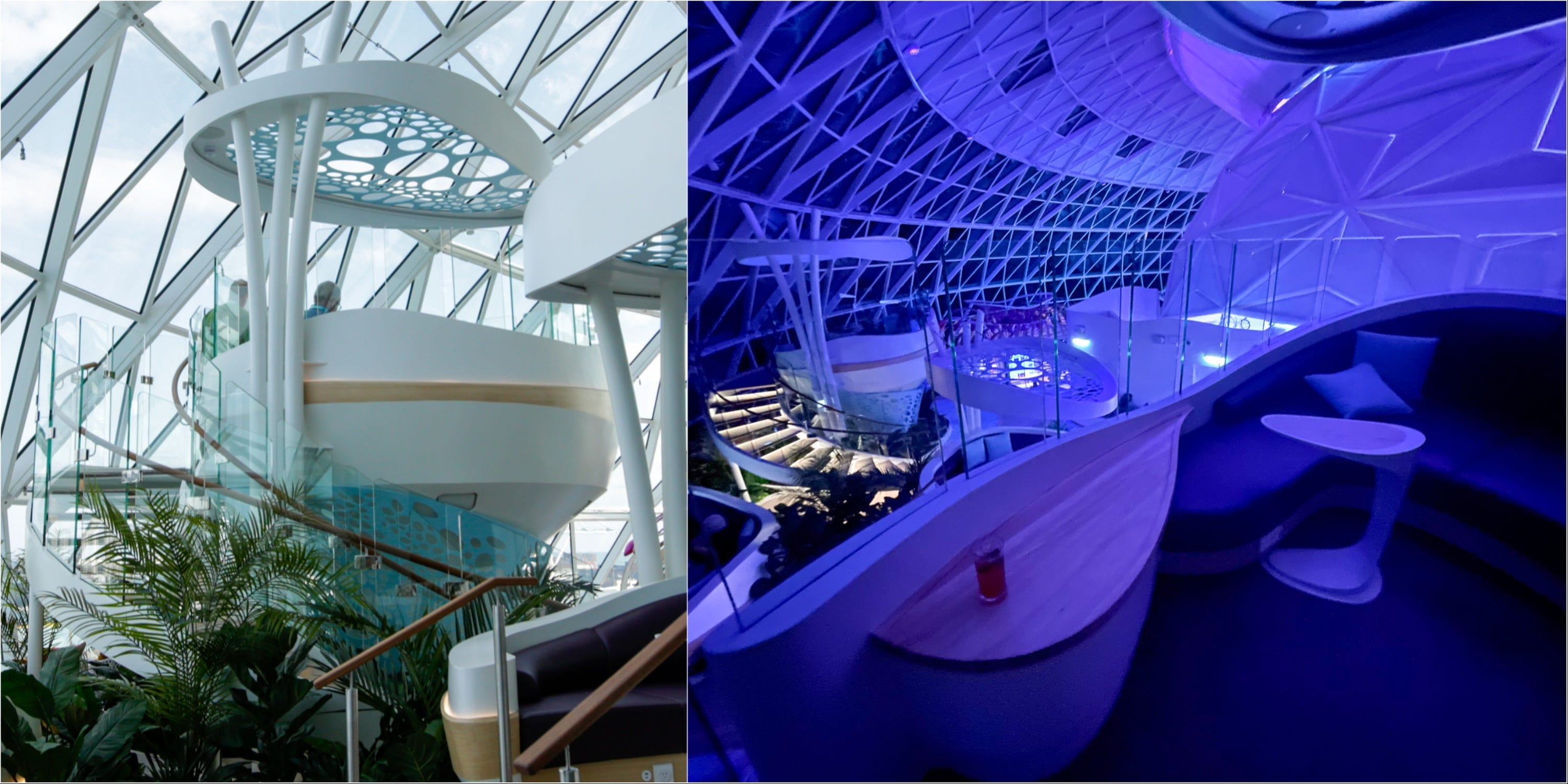 <p>Speaking of vibes, if you're looking for a secluded place to drink (as in, not the swim-up pool bar), few will top the Overlook Pods, perched just behind the AquaDome. </p><p>If you want to feel like you're drinking in a nest atop a tree, bring your coffee-infused cocktail from nearby Rye and Bean to one of the elevated pods. . </p><p>Just don't drink too much. What goes up must come down. And to get down from the pods, you'll have to take the stairs.</p>