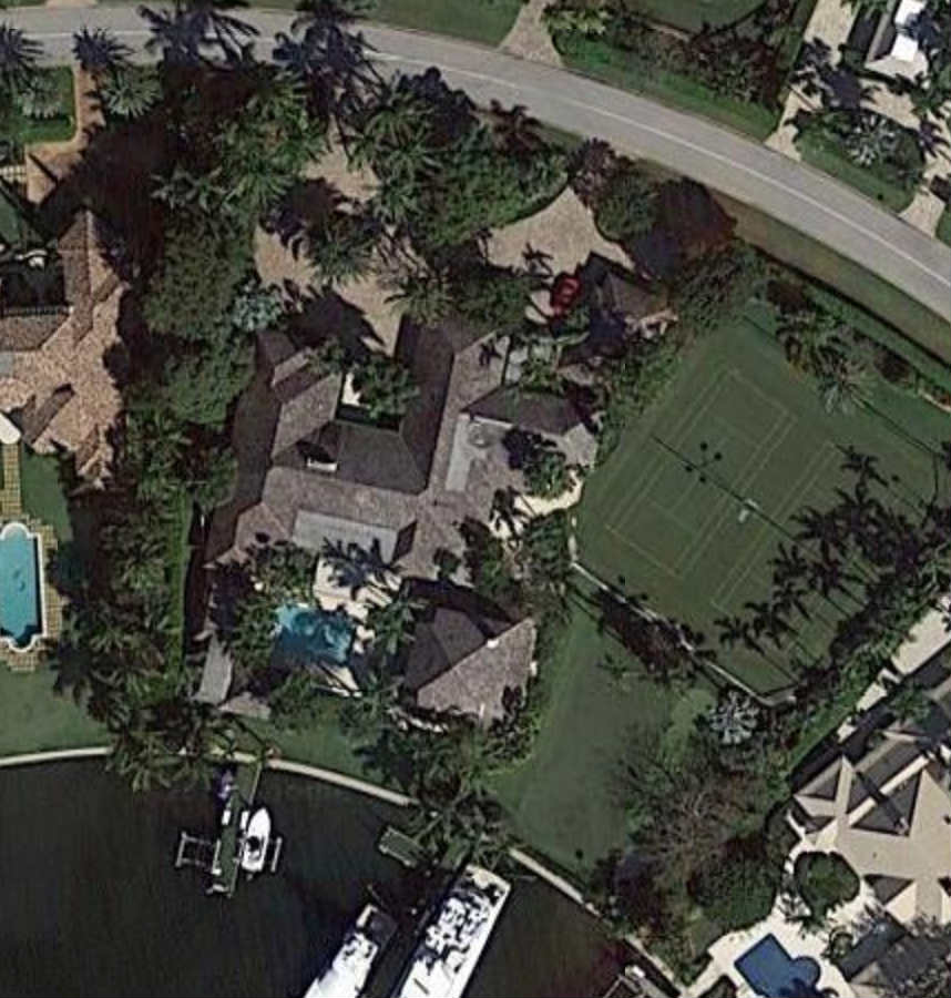 <p>Jack Nicklaus has a few properties, but this one here is located conveniently on Jack Nicklaus Drive, close to famous Seminole Golf Club. It contains 6 bedrooms, 8 bathrooms and is listed at 11,223 square feet.</p>