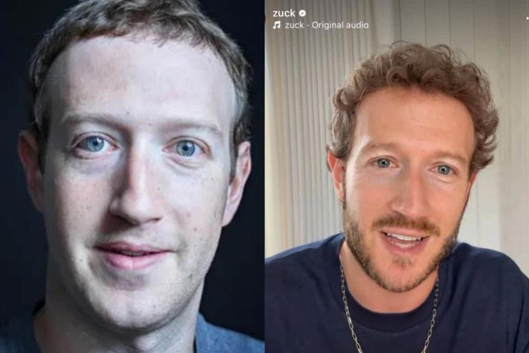 Mark Zuckerberg Grows a Beard? Meta CEO's Edited Pic Sends Internet into a Frenzy (Photo Credits: X)