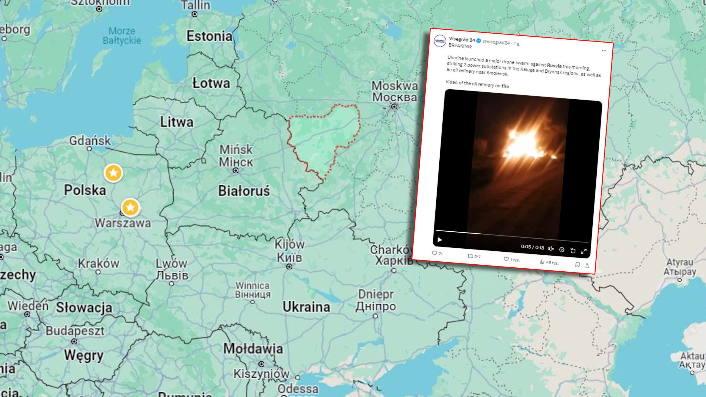 znów cios w rosyjski przemysł paliwowy. ukraińskie drony w akcji