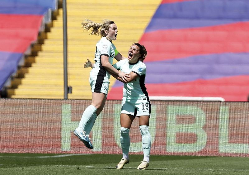 soccer-chelsea stun holders barcelona 1-0 in women's champions league semis first leg