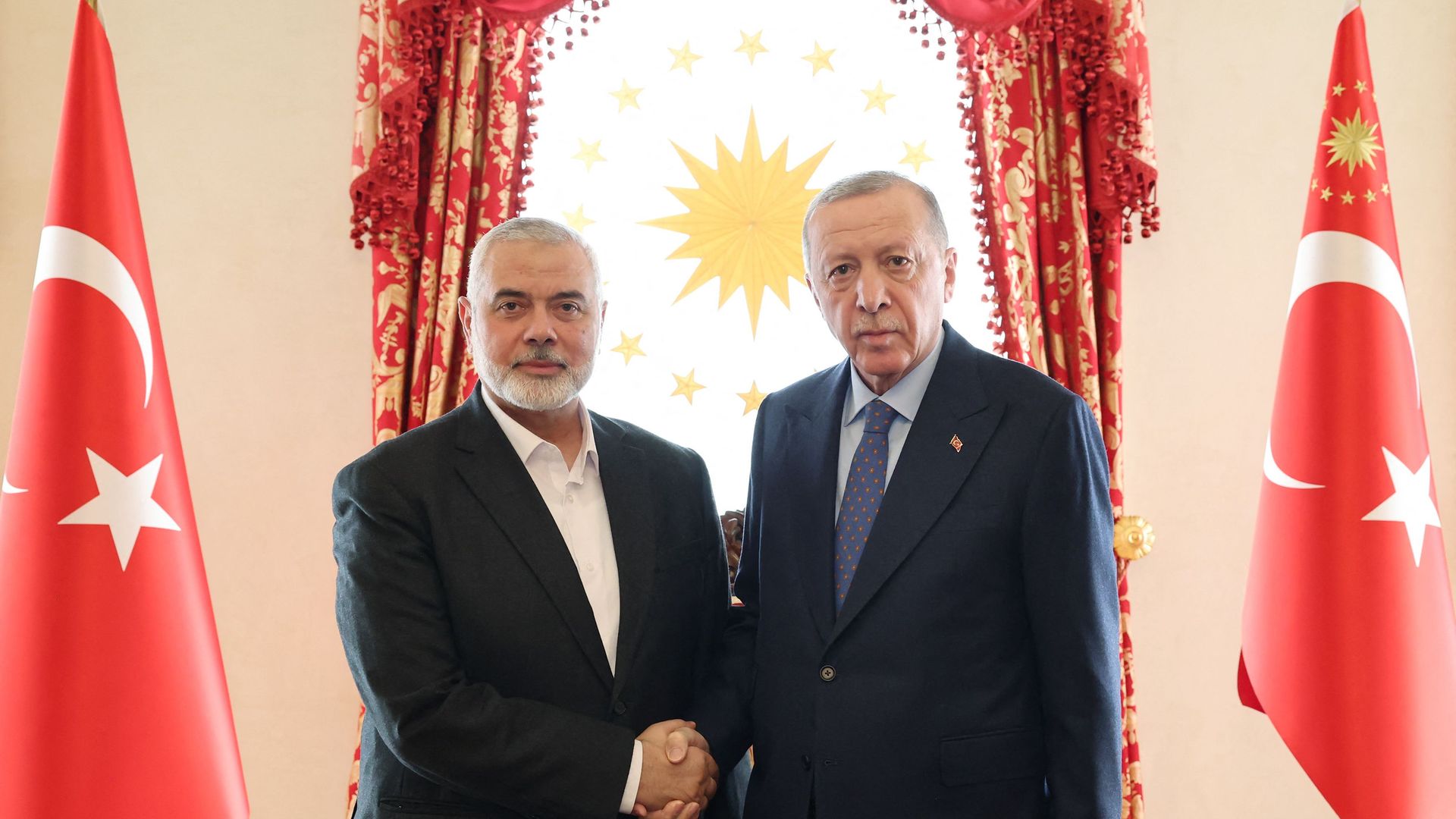 erdoğan trifft hamas-anführer ismail hanija in istanbul