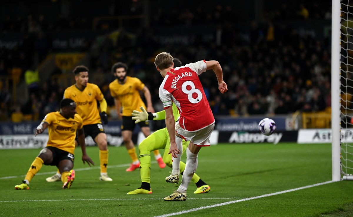 wolves vs arsenal live: premier league result and final score after martin odegaard sends gunners top