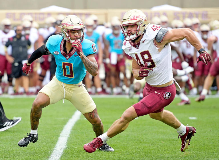 and turquoise Why FSU football players are wearing blue jerseys at spring game