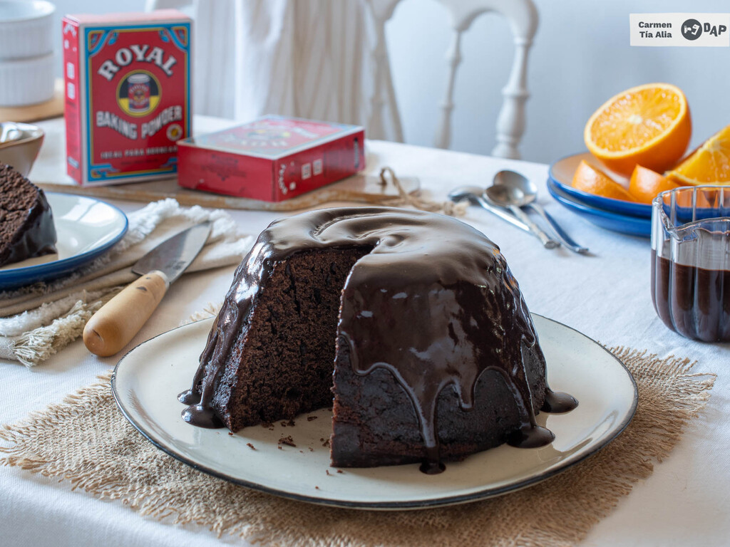 pastel sin horno de chocolate y naranja, receta fácil y rápida ideal para el verano
