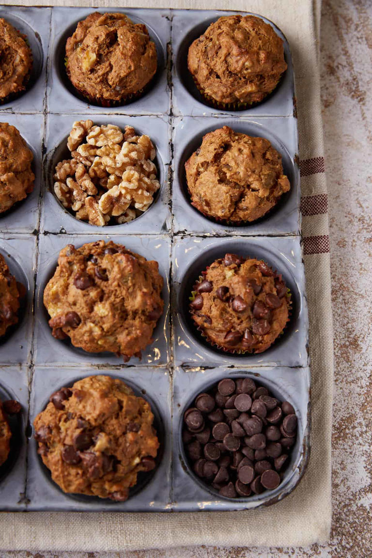 Chunky Banana And Chocolate Chip Muffins