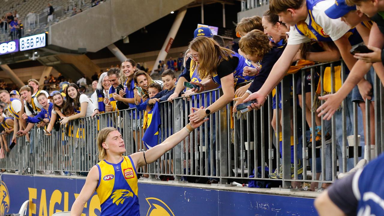 eagles in awe as harley reid's star continues to rise