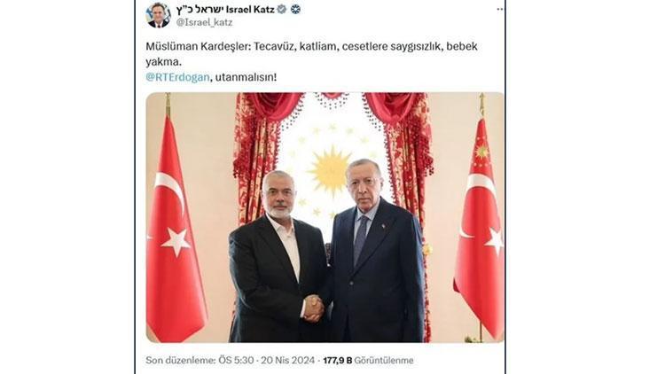 cumhurbaşkanı erdoğan’ın hamas görüşmesi i̇srail'i rahatsız etti: i̇srailli bakanın paylaşımına tepki yağdı