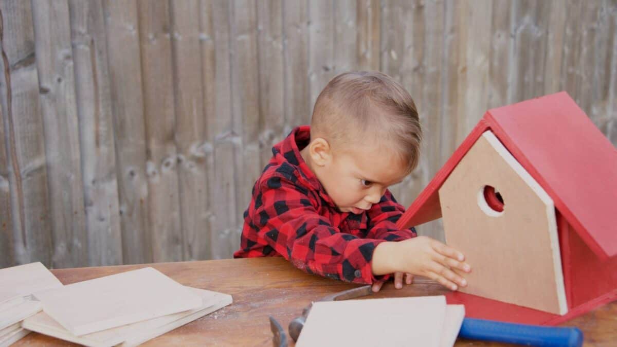 <p>There is nothing more satisfying than finishing a project that you made yourself. Kids feel the same way. Teaching your children a creative skill like woodworking will:</p> <ul> <li>Nurture creativity</li> <li>Teach practical skills</li> <li>Inspire confidence</li> <li>Encourage a sense of accomplishment and pride</li> </ul> <p>Help your kids experience the ultimate satisfaction of completing a DIY project. Spark their imagination and creativity with these 15 fantastic and straightforward woodworking projects tailor-made for beginners. Watch kids beam with pride, confidently declaring, “I made this myself!”</p>