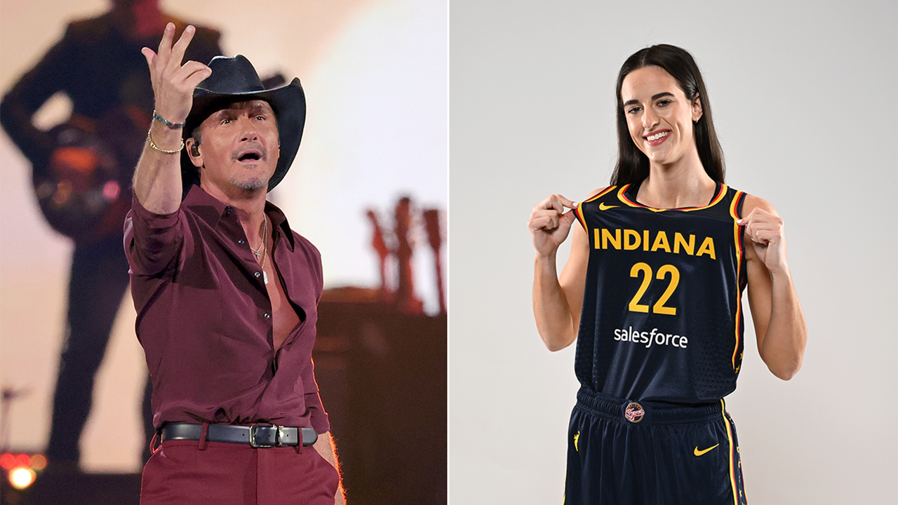country star tim mcgraw dons caitlin clark's indiana fever jersey at concert in indianapolis