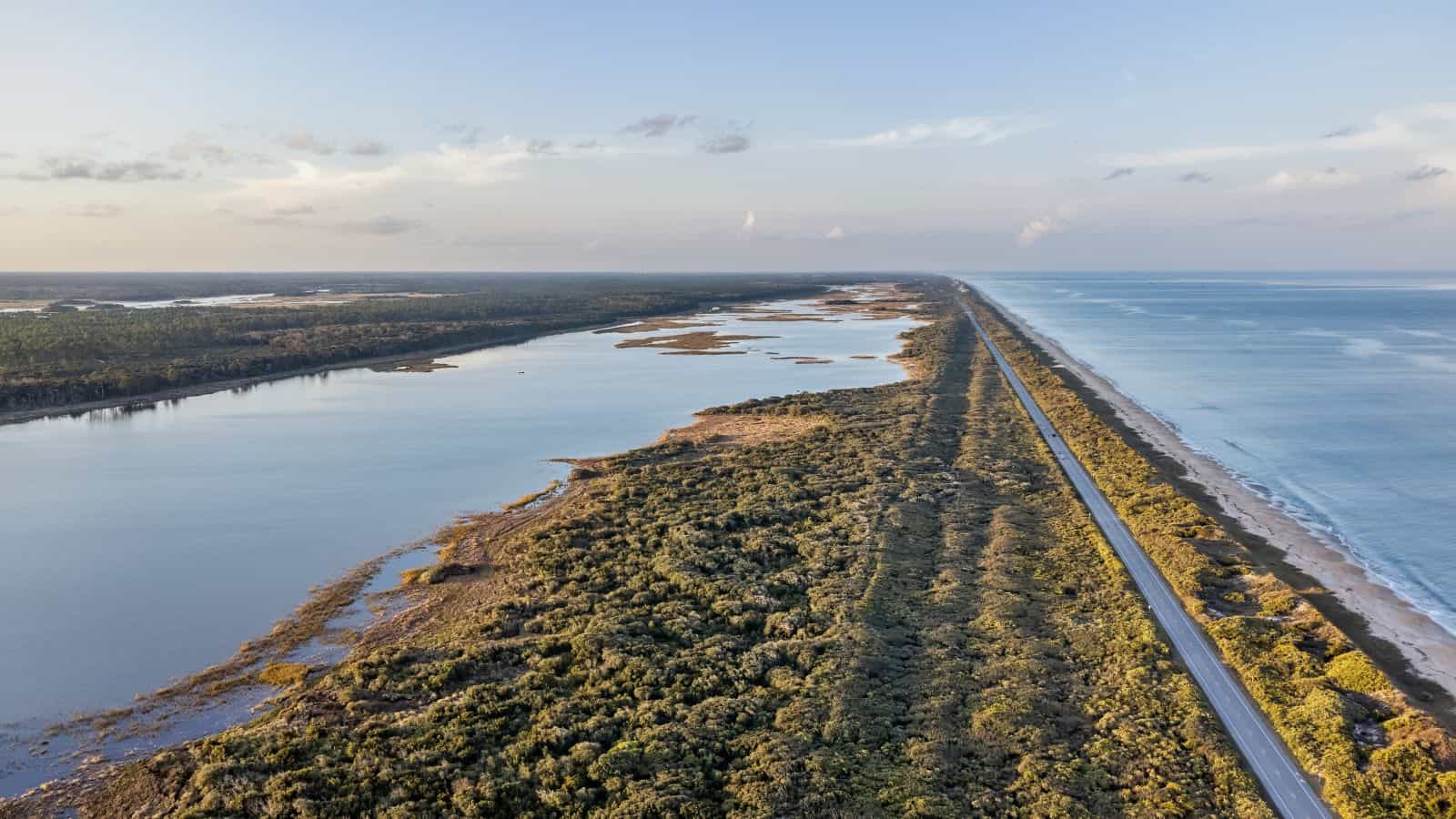 <p>Drive along Florida’s stunning coastline on the A1A, passing through laidback <a href="https://whatthefab.com/florida-cities.html" rel="follow">beach towns</a>, pristine waters, and breathtaking ocean views.</p><p>This 328-mile route stretches along Florida’s Atlantic coastline, offering opportunities for swimming, snorkeling, and enjoying the Sunshine State’s famous beaches.</p><p>Discover historic landmarks like the St. Augustine Lighthouse, explore top towns like Daytona Beach and Palm Beach, and get outside with activities such as kayaking, paddleboarding, and fishing. While driving, ensure you make time to visit the Kennedy Space Center, the Jupiter Inlet Lighthouse, and the Sebastian Inlet State Park.</p>