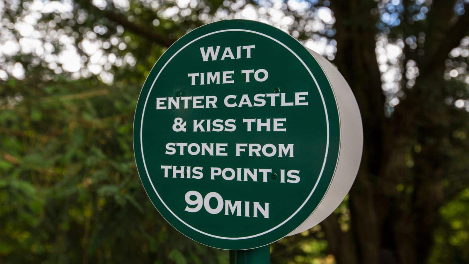<p>One of the more “unique” things to do in Ireland is climb to the top of a castle, lay on your back, grasp two metal handrails, and kiss a stone. Sounds mad, but people travel from around the world to do it! Known as the Blarney Stone, they say kissing it grants you the gift of the gab.</p><p>The stone itself is in the once-mighty Blarney Castle. Its impressive ruins and surrounding gardens are worth visiting regardless of how you feel about the legendary rock set within its walls.</p>