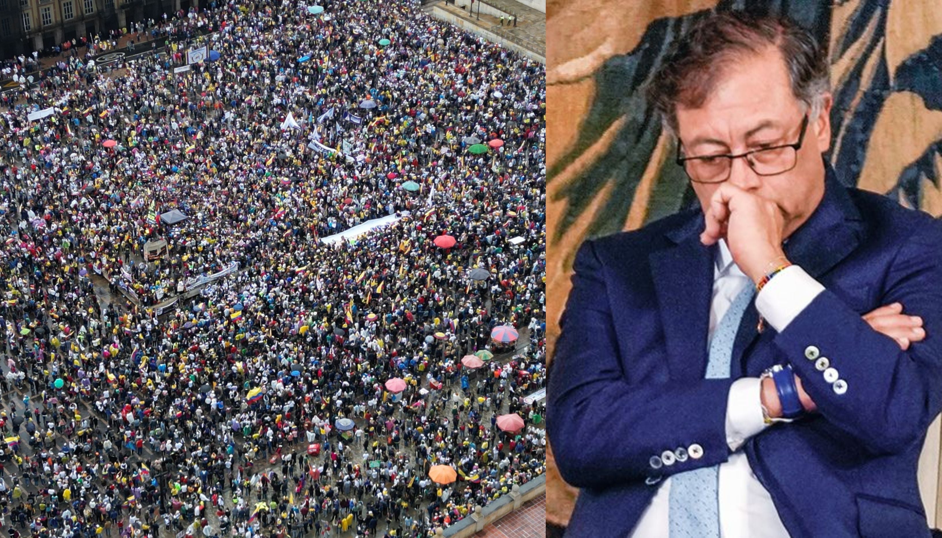 al mostrar la plaza de bolívar llena, el presidente del senado le recuerda a petro que “colombia es una república democrática”