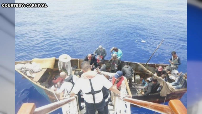 Carnival Paradise en route from Tampa to Roatan, Honduras rescued 27 Cuban nationals who were adrift at sea and signaling for assistance.