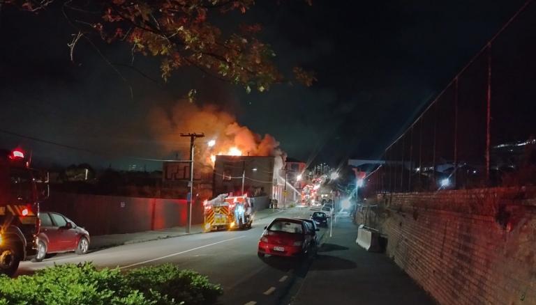 Major Fire At Abandoned Wellington Building Overnight